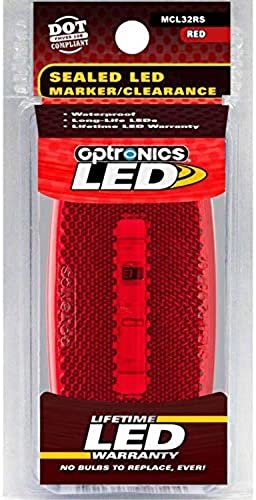 Optronics Mcl32Rs Surface Mount Led Marker Clearance Light With Reflex, Red #TOP6