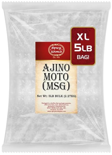 Spicy World MSG 5 Pound Bulk Bag - Flavor Enhancer, Ajino Moto
