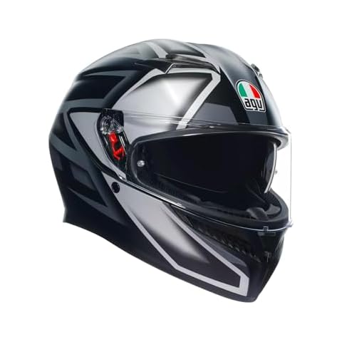 AGV K3 Full Face Motorcycle Helmet, Matt Black/Grey Cover