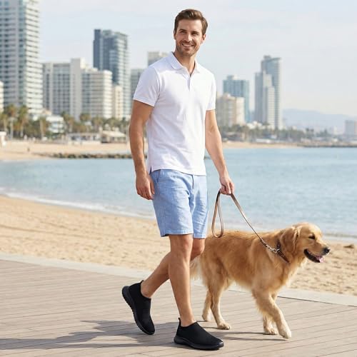 Image of konhill Men's Walking Tennis Slip-ins Shoes, Casual Sneakers