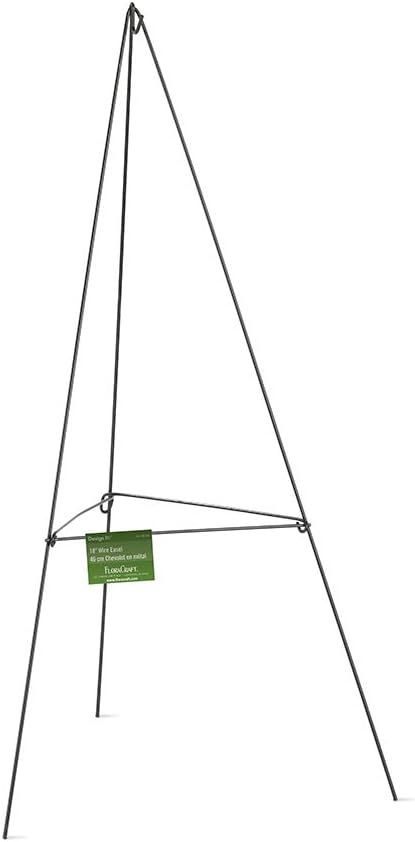 FloraCraft All-Purpose Sturdy Wire Easel 8.5 Inch x 9.25 Inch x 18 Inch Green