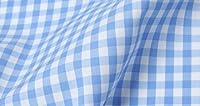 1 Metre Light Blue (Pale Blue) 1/4" Polycotton Woven Gingham Fabric Check Fabric - No UK Postage