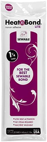 HeatnBond Lite Iron-On Adhesive, 17 Inches x 1.25 Yards (3522)
