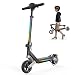 isinwheel Monopattino Elettrico Bambini K6,6-12 Anni,Ruote Piene 6,5",3 Velocità 5/10/16 km/h,Doppia Sospensione Anteriore/Posteriore,3 Modalità LED,Bluetooth,Pieghevole Regolabile,70 kg