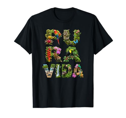 Costa Rica Pura Vida Chemise de Vacances Vintage Toucan T-Shirt