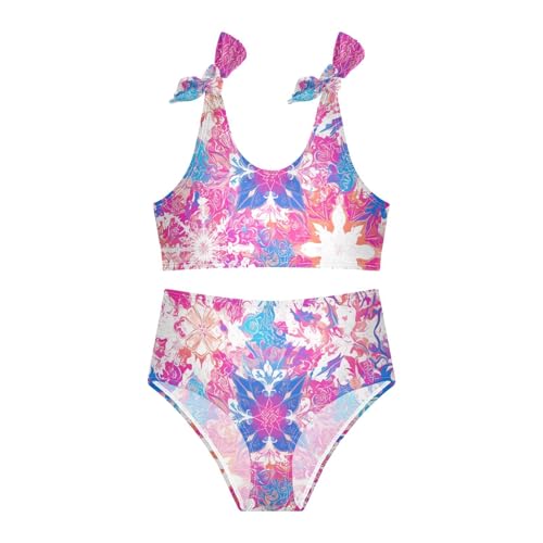 KLL Winter Christmas Mandala Girls' Two Piece Bikini Sets Scoop Neck Swimming Swimsuit Swimsuit3