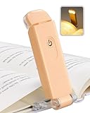 DEWENWILS USB Rechargeable Book Reading Light, LED Clip on Booklight Flexible Reading Lights in Bed, Car at Night, Warm White, Brightness Adjustable, Perfect for Bookworms, Kids (Peach Fuzz)