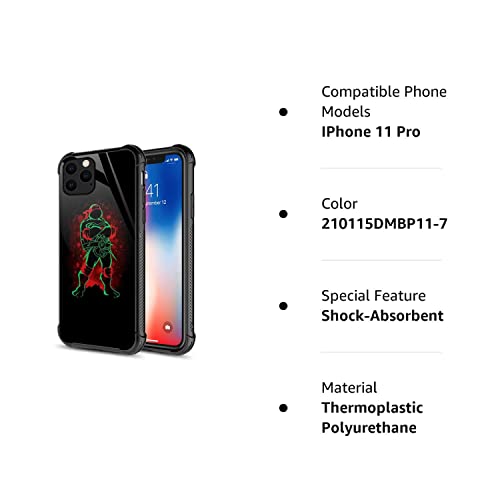 Djsok Compatible Iphone 11 Pro Case Ninja Turtle Pattern,Case For Boy Girl Hard Glass Anti-Scratch Cover [6Ft Drop Tested] Shockproof Non-Slip Tpu Case Compatible With Iphone 11 Pro-5.8Inch #TOP6