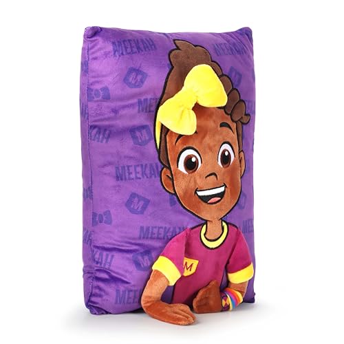 Image of Jay Franco Snuggle Pillow - 15 Inch Kids Ultra-Soft Stuffed Plushie & Cozy Throw Pillow, Official Licensed Character Cushion, Purple - Meekah
