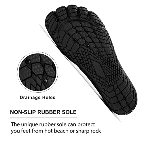 Image of HIITAVE Men Barefoot Water Shoes Beach Aqua Socks Quick Dry for Outdoor Sport Hiking Swiming Surfing
