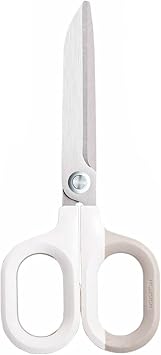 Multipurpose Scissors, Comfort-Grip Handles Sharp Scissors for Office Home School Craft Sewing Fabric Supplies 6", White