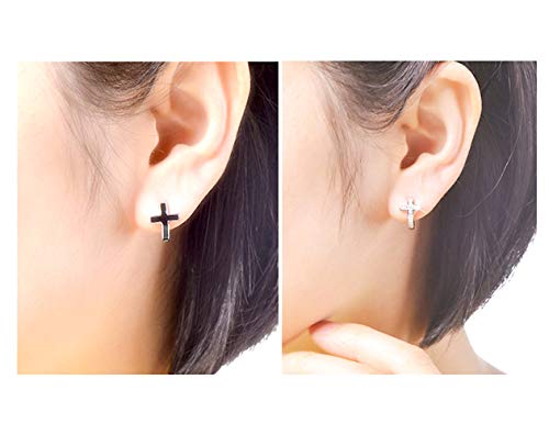 Orecchini da donna a forma di croce, in argento