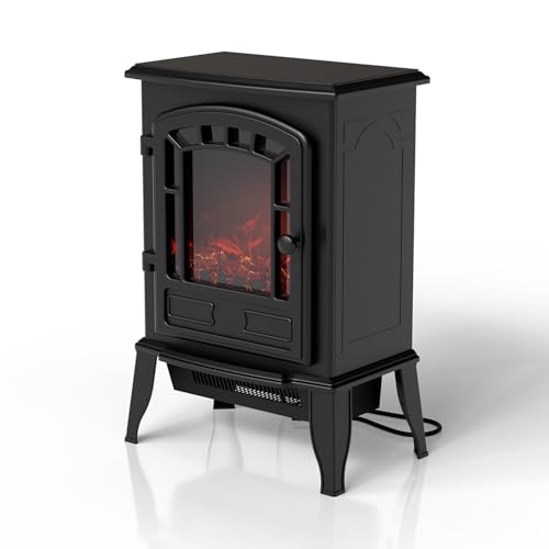 Juskys Cheminée électrique 2000 W – Noir, cheminée...