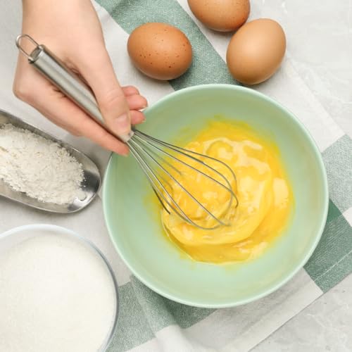 Image of NileHome Whisk, Stainless Steel Wisk Set 8 inch 10 inch Kitchen Whisk Wisking Tool Kitchen Wisk Wire Whisks for Cooking, Whisking, Blending, Beating, Stirring-