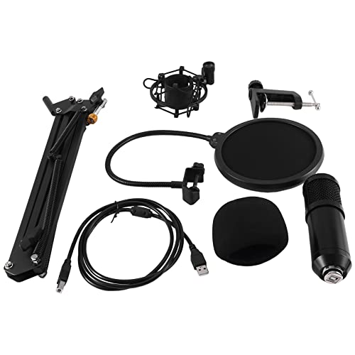 Yklhsocneg Condensateur Microphone Support Suspension Microphone Kit Bm800 pour Téléphone Mobile Ordinateur Enregistrement Live