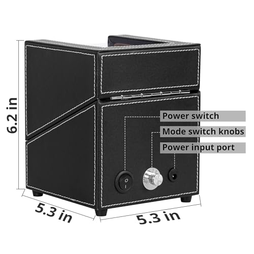 Image of TRIPLE TREE Single Watch Winder for Automatic Watches, with Super Quiet Japanese Motor, 4 Rotation Mode Setting, Flexible Plush Pillow Fit Lady and Man Watches