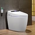 Homary Modern Smart Toilet Bidet, One-Piece 1.27 GPF Toilet Intelligent Elongated Toilet Auto Flush, Foot Sensor Operation, Heated Seat, Warm Water and Dry, Air Dryer, Digital Display