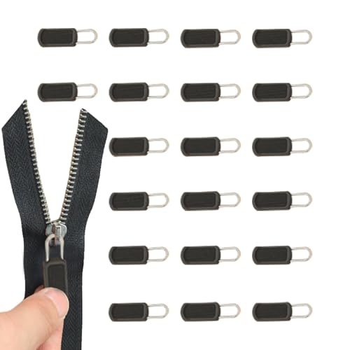 Samuliy Tiradores de cremallera de repuesto para equipaje, 20 accesorios de ropa con hebilla extraíble, no requiere herramientas, cremallera de repuesto extraíble para botas de maleta
