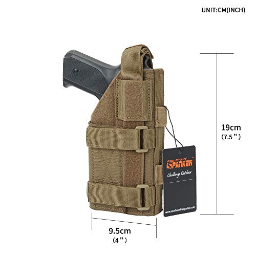Excellent Elite Spanker Pistol Universal Adjustable For Holster G17 G18 G19 G26 G34 M1911 Xd-45Acp Cz P-10C (Coyote Brown) #TOP1
