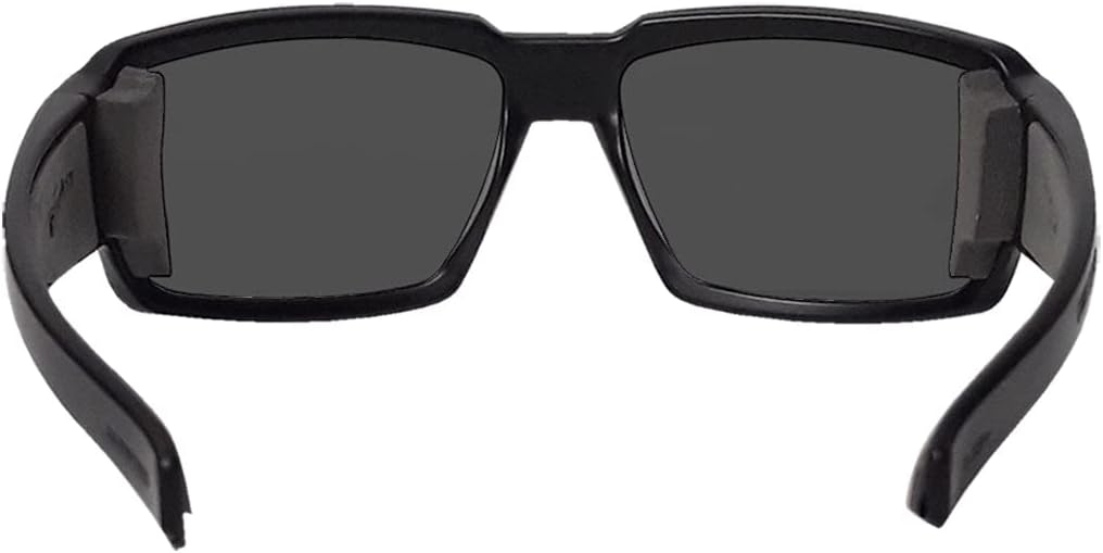 BOMBER Safety Sunglasses for men z87, Matte Black frame with Smoke Safety Sunglasses Lens, Non-Slip Gray foam lining, ANSI Z87 Compliant, Sold as 3 Pack
