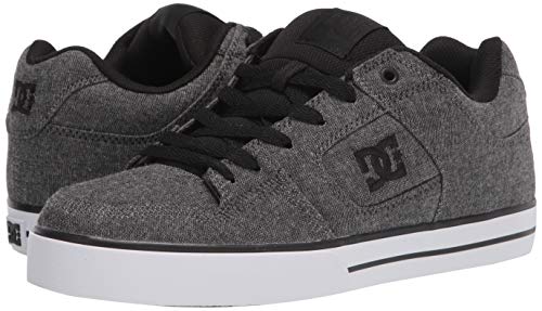 Image of DC mens Pure Skate Shoe, Charcoal Heather, 9.5 US