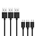 Produktbild AUKEY Micro USB Kabel ( 1.2m - 3 Stücke ) Android Ladekabel und Datenkabel für Micro USB Geräte wie Samsung Galaxy S7 / S7 Edge / S6 , HUAWEI , Sony , Powerbank , Kindle usw. - Schwarz