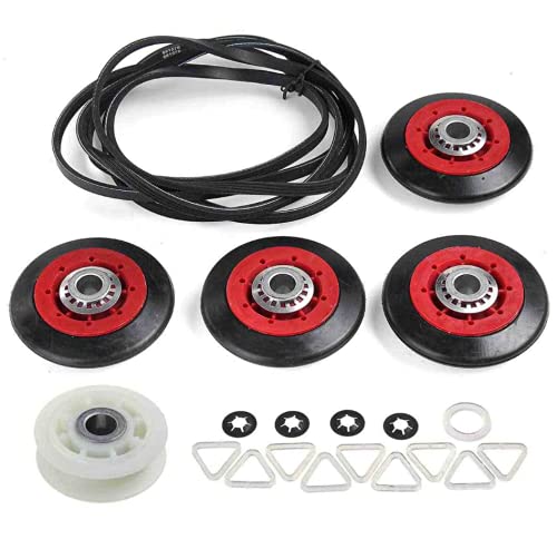 Dryer Repair Kit Replacement For Kenmore Elite Oasis Dryer, Elite QuietPak9 HE5 Dryer, Elite Front Load Dryer, Kenmore Series 90 gas dryer With Roller, Belt & Pulley Etc