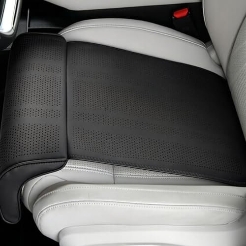 Cojín para las rodillas del coche de alta gama en piel negra con diseño ergonómico en C 4