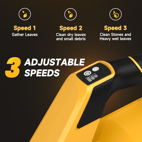 Image of Leaf Blower Cordless, 650CFM Electric Leaf Blowers with 2 x 5.2Ah Batteries and Charger, 3 Speed Modes, 1 x Adjustable Shoulder Strap, Powerful Blowers for Lawn Care, Patio Cleaning, Blowing Leaves