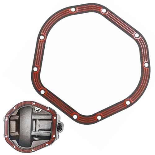 Opuweiy Differential Cover Gasket, LLR-D044 Axles Drivetrain Sealing, Reusable Rubber-coated Differential Gasket Accessories, Compatible with FORD GMC Axle Dana 60 50 70 (Red)