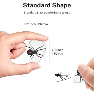 Black Spider Lot de 6 médiators pour guitare acoustique, guitare électrique, basse, ukulélé – fins, moyens et épais. - Les Beatles, Paul McCartney, John Lennon, RIngo Starr, George Harrison Black Spider Lot de 6 médiators pour guitare acoustique, guitare électrique, basse, ukulélé – fins, moyens et épais. – Image 7