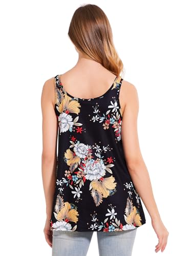Image of Rosyline Tank Top for Women with Built in Bra Flowy Swing Undershirt Tank Tops S-4XL