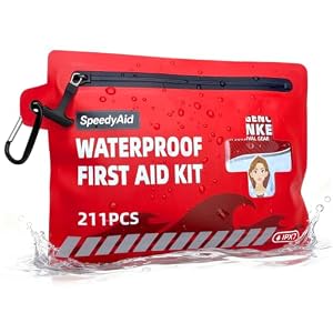 211 PCS Waterproof First Aid Kit, Emergency Supplies for Hiking & Boating