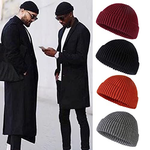 Trawler-Beanie-Watch-Hat-Roll-up-Edge-Skullcap-Fisherman-Beanie-for-Men-Women-Winter-Beanie-Hat-Warm-Knitted-Hat-Men-Knit-Cuffed-Beanie-Unisex-Cuffed-Plain-Skull-Knit-Hat-Cap