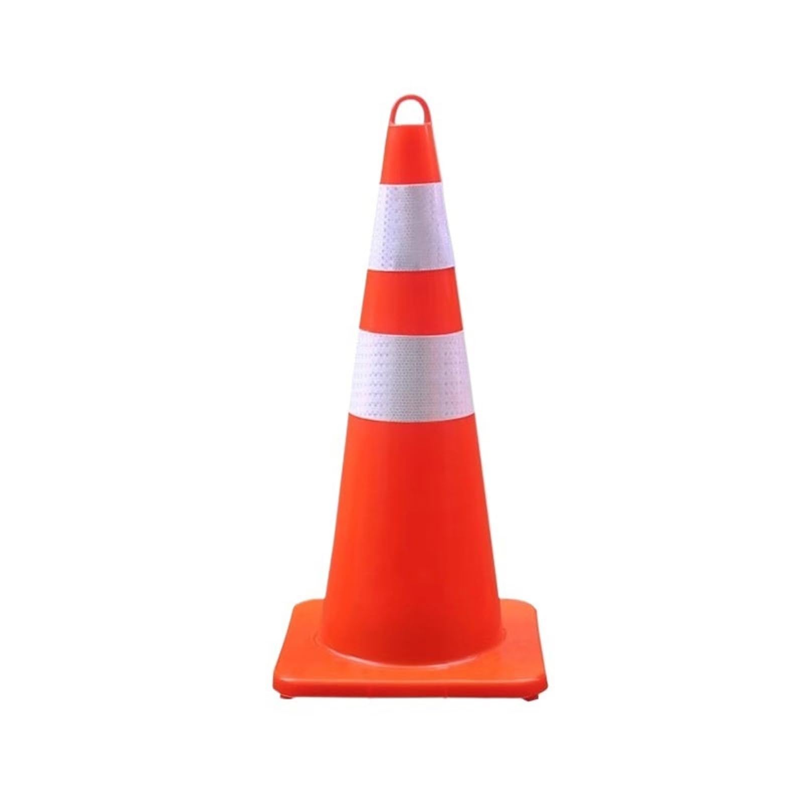 Lot de 5 cônes signalisation réfléchissants Haute visibilité avec poignée for la Formation à Conduite et Les parkings Cône de sécurité(Grand)