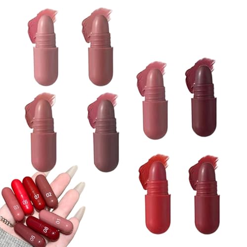 Travel Size Lipstick Set - 8 Colors Effortless Portable Natural Matte Balm | Travel-Friendly Non-Stick Lipstick Lip Stick - For 