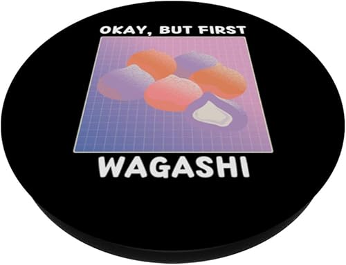Miniatura 2 de Cute Kawaii Wagashi Okay, But First Wagashi Japanese Style PopSockets Standard PopGrip
