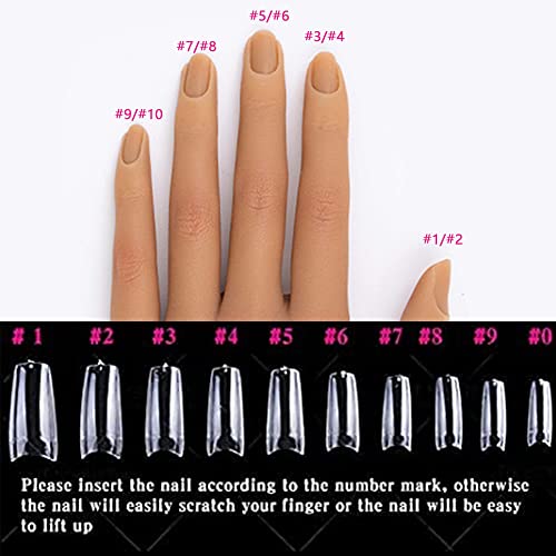 Silicone Practice Hand For Acrylic Nails - Realistic Fake Hand Mannequin Flexible Bendable Silicone Training Hand Tool For Practice Nail Art (Left Hand) #TOP1