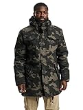 camouflage jacke herren winter hochwertiger Fishtail Parka Brandit Herren Marsh Lake Teddyparka, darkcamo, 5XL