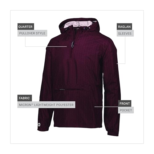 Holloway Sportswear Range Packable Pullover M Maroon3