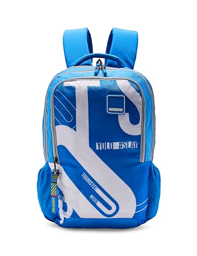 Image of American Tourister Sest 3.0 Style 01, Large 3 Compartment Backpack, 29.5L with Spacious Interiors Bags For School, Office, College, Gift For Men & Women - Blue