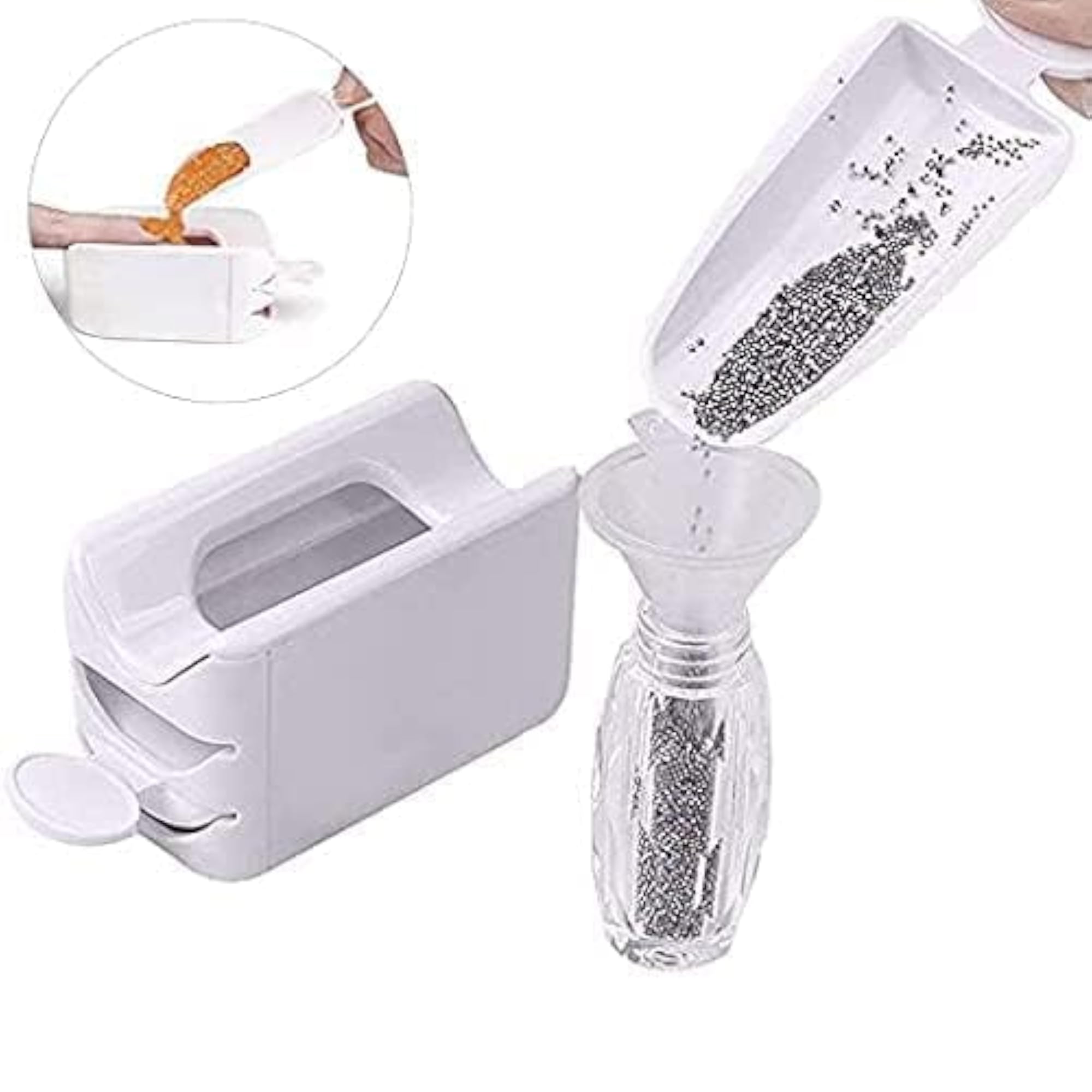 Nail Glitter Powder Recycling Storage Box for Nail Art