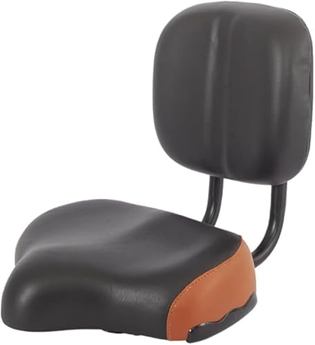 Rutexc自転車サドルシート(背もたれクッション付き) ダイナミック自転車三輪車電動車対応 クッション柔らかく快適 長時間乗車向け 取り付け簡単 日常通勤・レジャー用