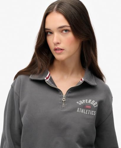 Superdry Para Mujer. W2012686A Sudadera Athletic Gris (M), Casual, AlgodóN - 3