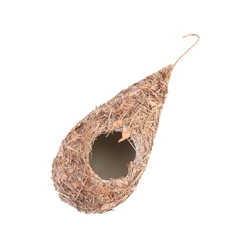 Abaodam Nido de Pájaro Colgante Artificial de Plástico, Diseño Trenzado para Exterior, Adecuado para Jardín y Suministros para Aves