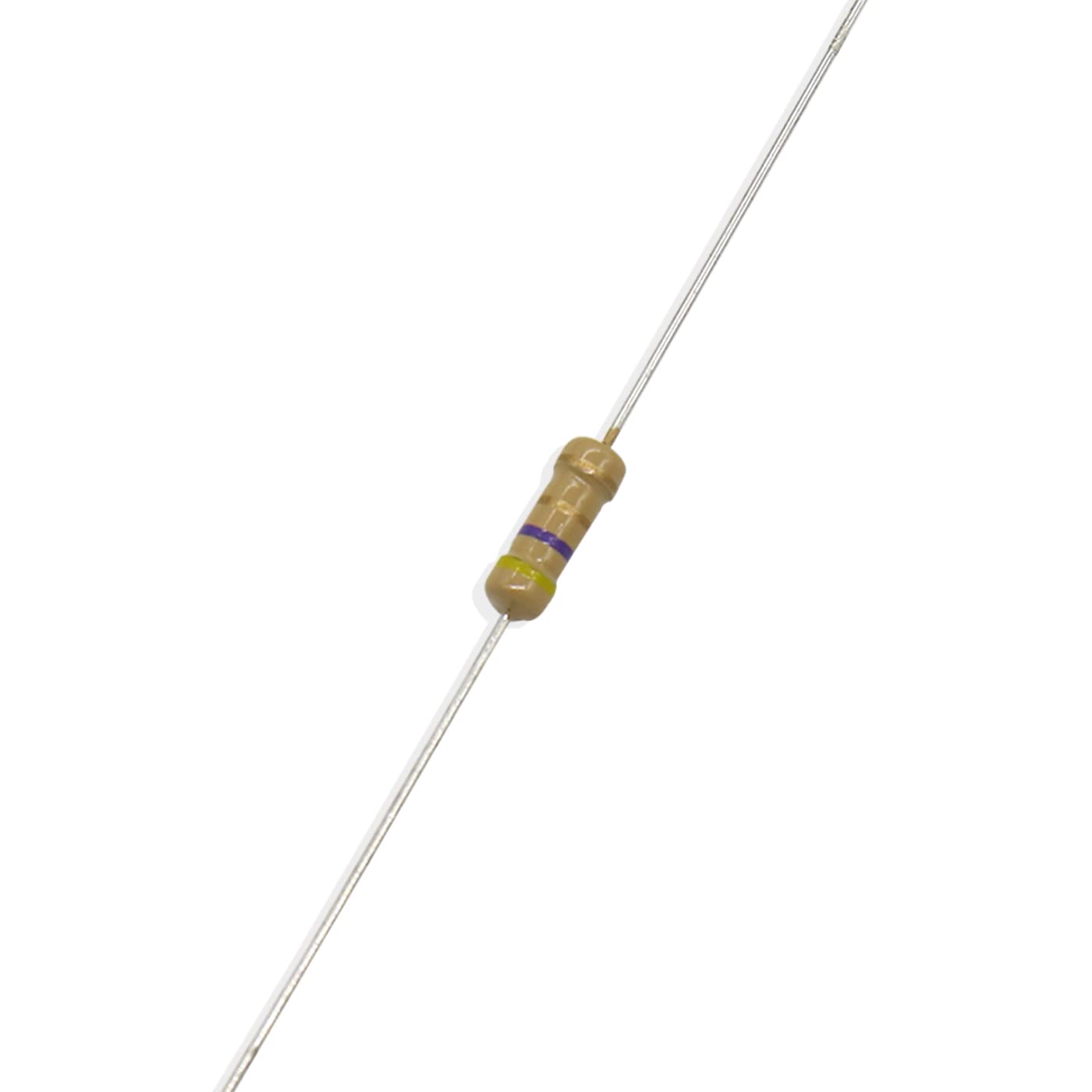 50Pcs 4.7 Ohm (Ω) 1/2w (0.50 watt) ±5% Tolerance 4.7 MR Ω ohm MF Through Hole Resistors Axial Lead