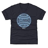 500 LEVEL Shane McClanahan Tampa Bay Vintage Baseball Kids T-Shirt (Tri Navy, YS)