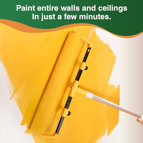 Voomey 45,7 cm Farbroller-Set, Farbrollerablage mit Einsatz, 30,5 cm und 45,7 cm Mikrofaser-Farbroller, Farbverlängerungsstange, geeignet für DIY-Innenwände, Räume