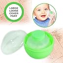 Fancy Walas Presents Newborn Baby 1 Set Baby Comb and Hair Brush 1 Piece Baby Powder Puff with 1 Pack Grooming Kit with 4 in 1 Nail Care Baby Gift Set (Green) gallery image