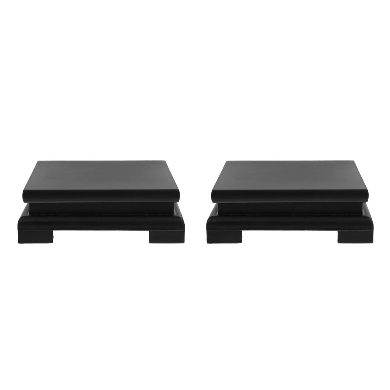 Rehausseur de base carrée Cabilock en bois pour vase et lampe de table x2